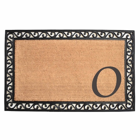 Calloway Mills Monogram Door Mat, Black, Natural, 30 in W x 48 in L 100063048O